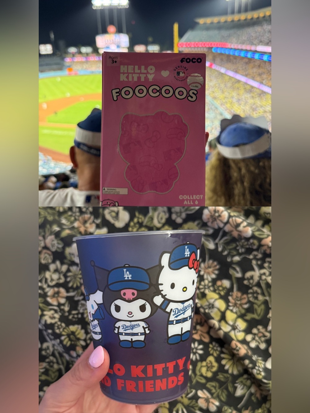 Hello kitty and friends dodger night 8/12/26 blind box and cup!!